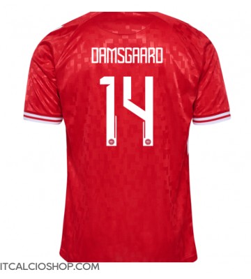 Danimarca Mikkel Damsgaard #14 Prima Maglia Europei 2024 Manica Corta